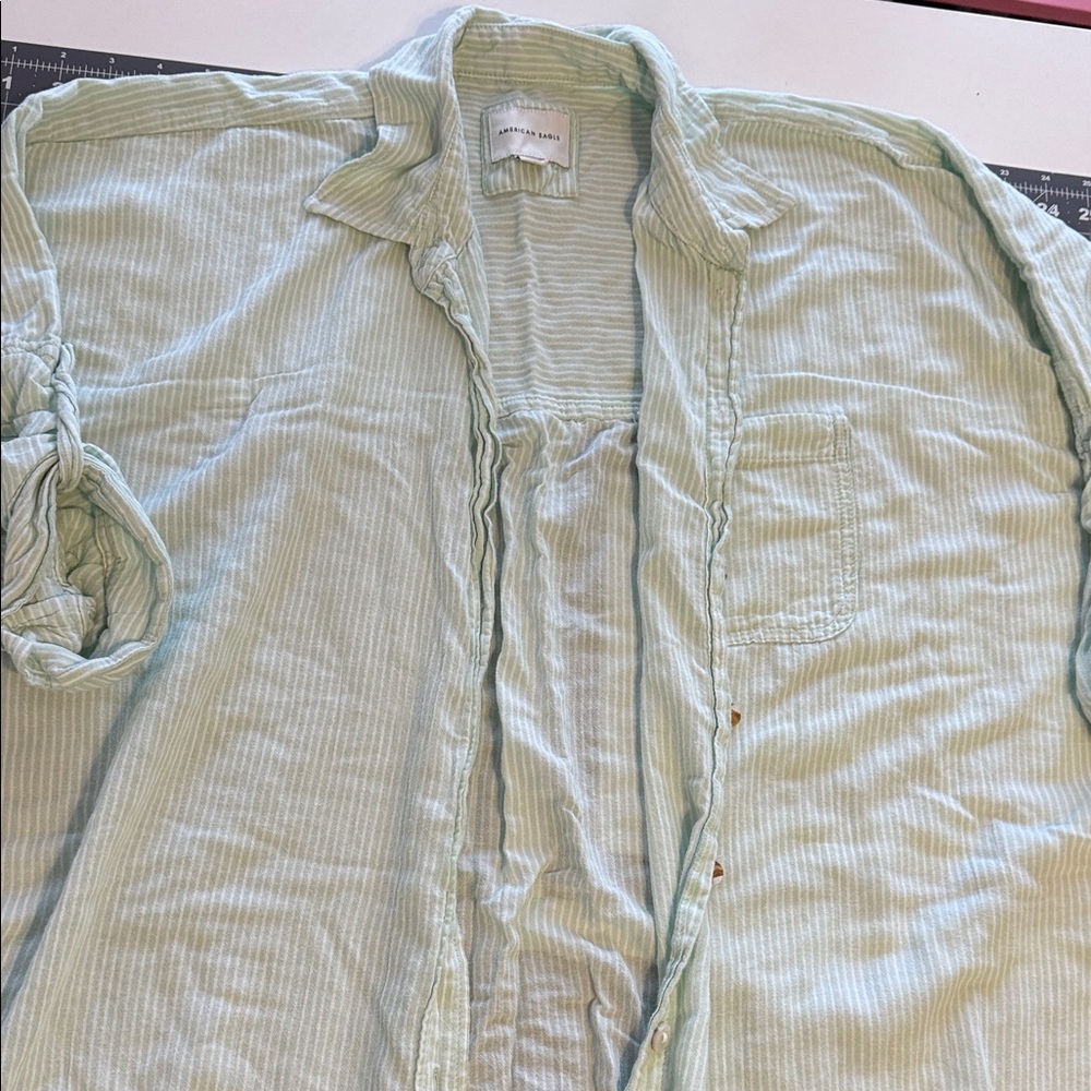 American Eagle Mint Striped Top